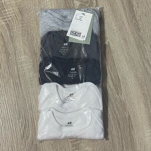 H&M Black, Gray, and White Organic Cotton T-Shirts